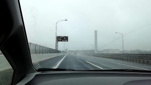 雨の常磐自動車道