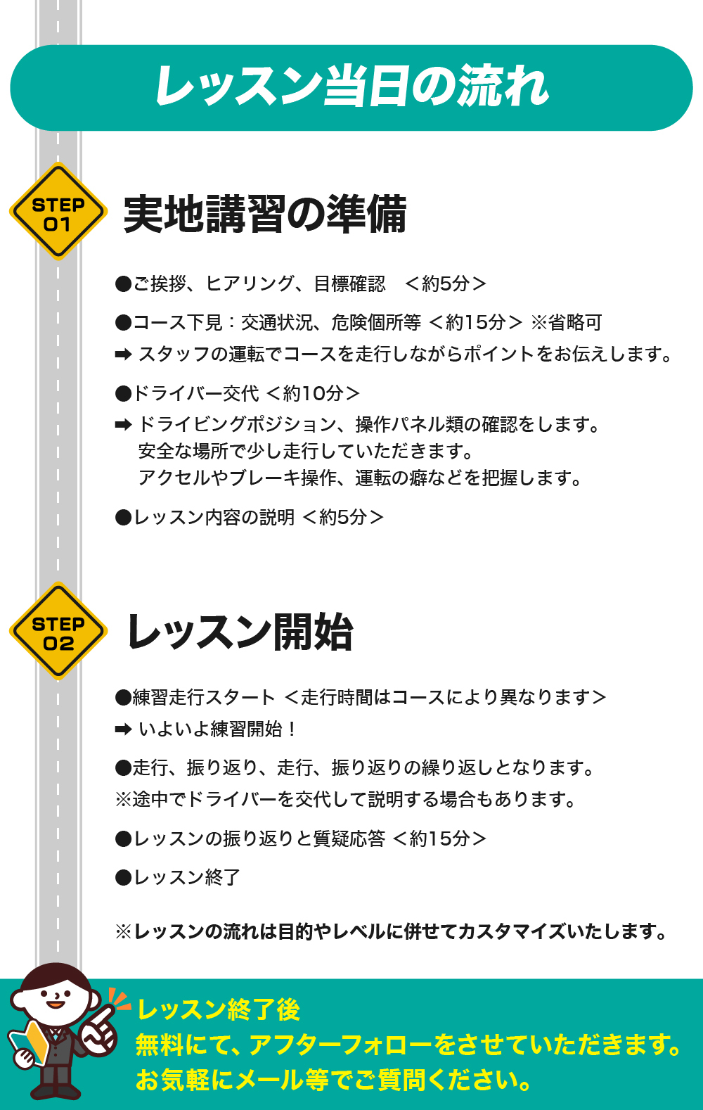 ペーパードライバー講習_レッスン当日の流れ