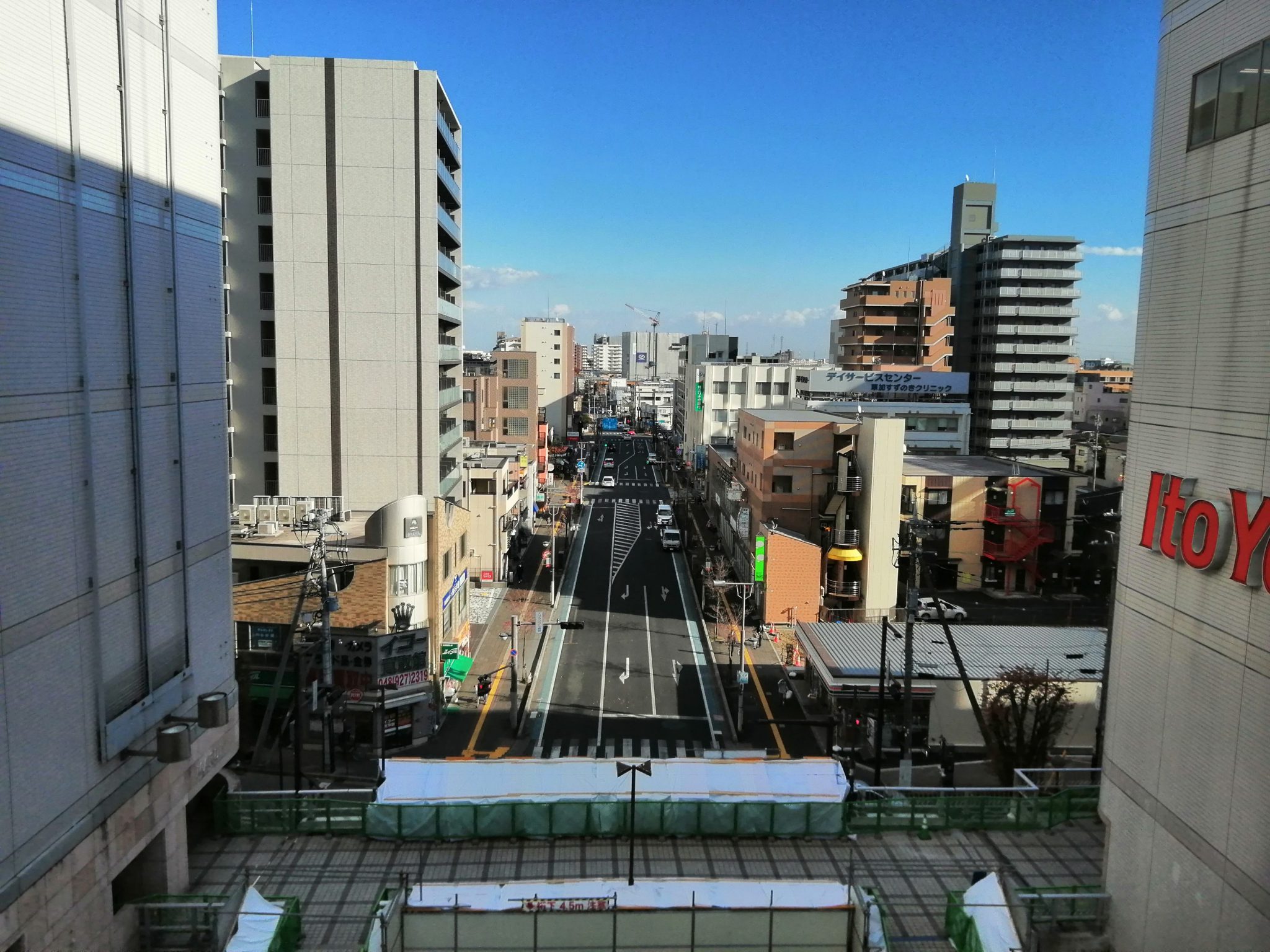 草加駅からの眺め