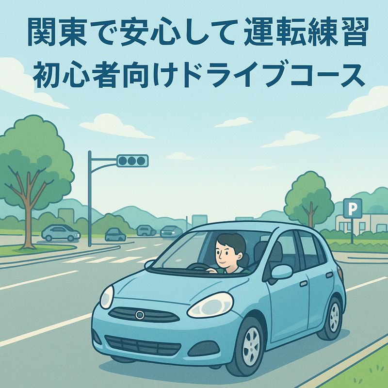関東で運転練習をする運転初心者とペーパードライバー向けの、安心して走れるドライブコースイメージ