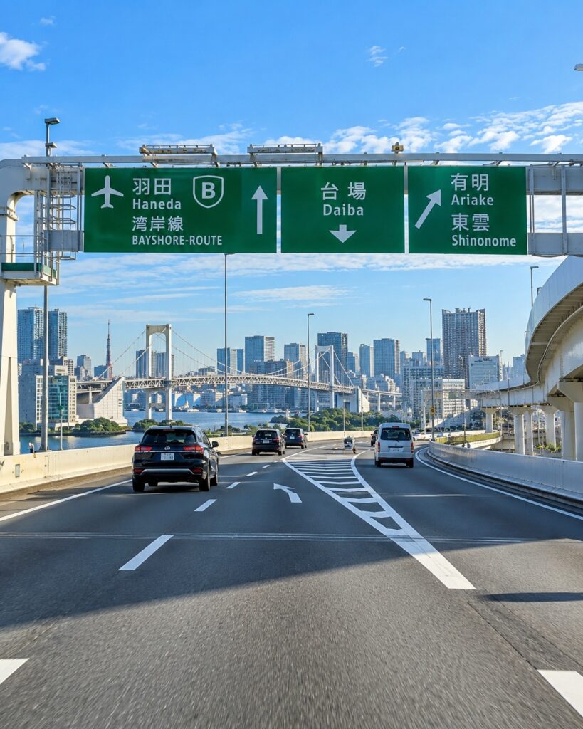 秋の交通安全運動中に見直したい3つの運転ポイント|ペーパードライバー向け 6 首都高速で早めに進路を選ぶ運転練習