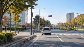 paper driver autumn intersection safety 20261006