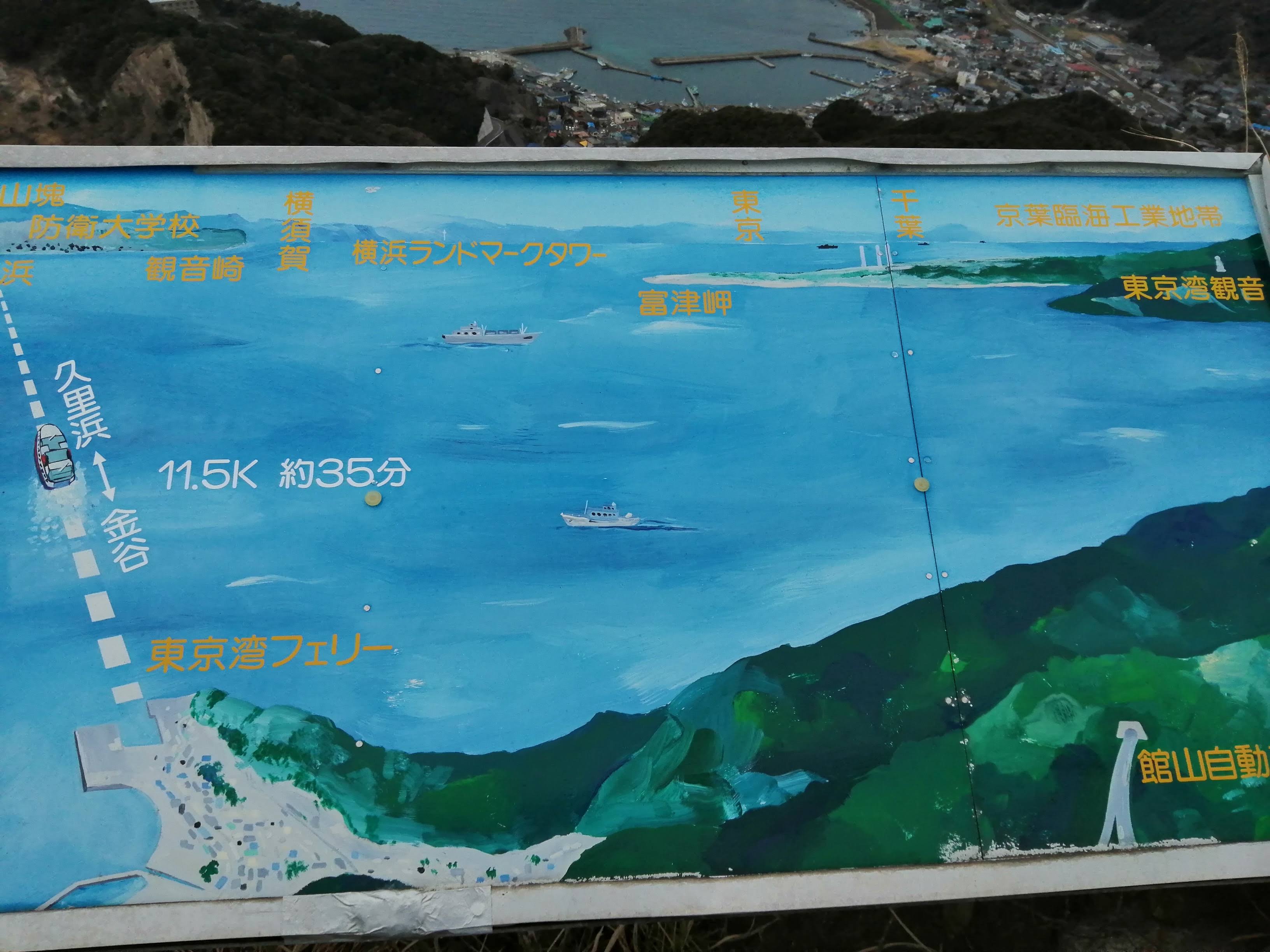 観光用の地図パネル