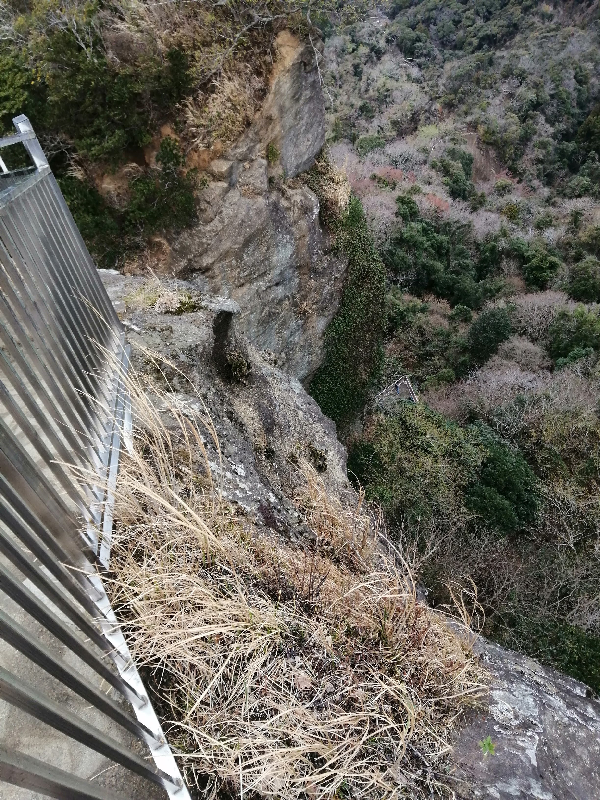 崖沿いの歩行路