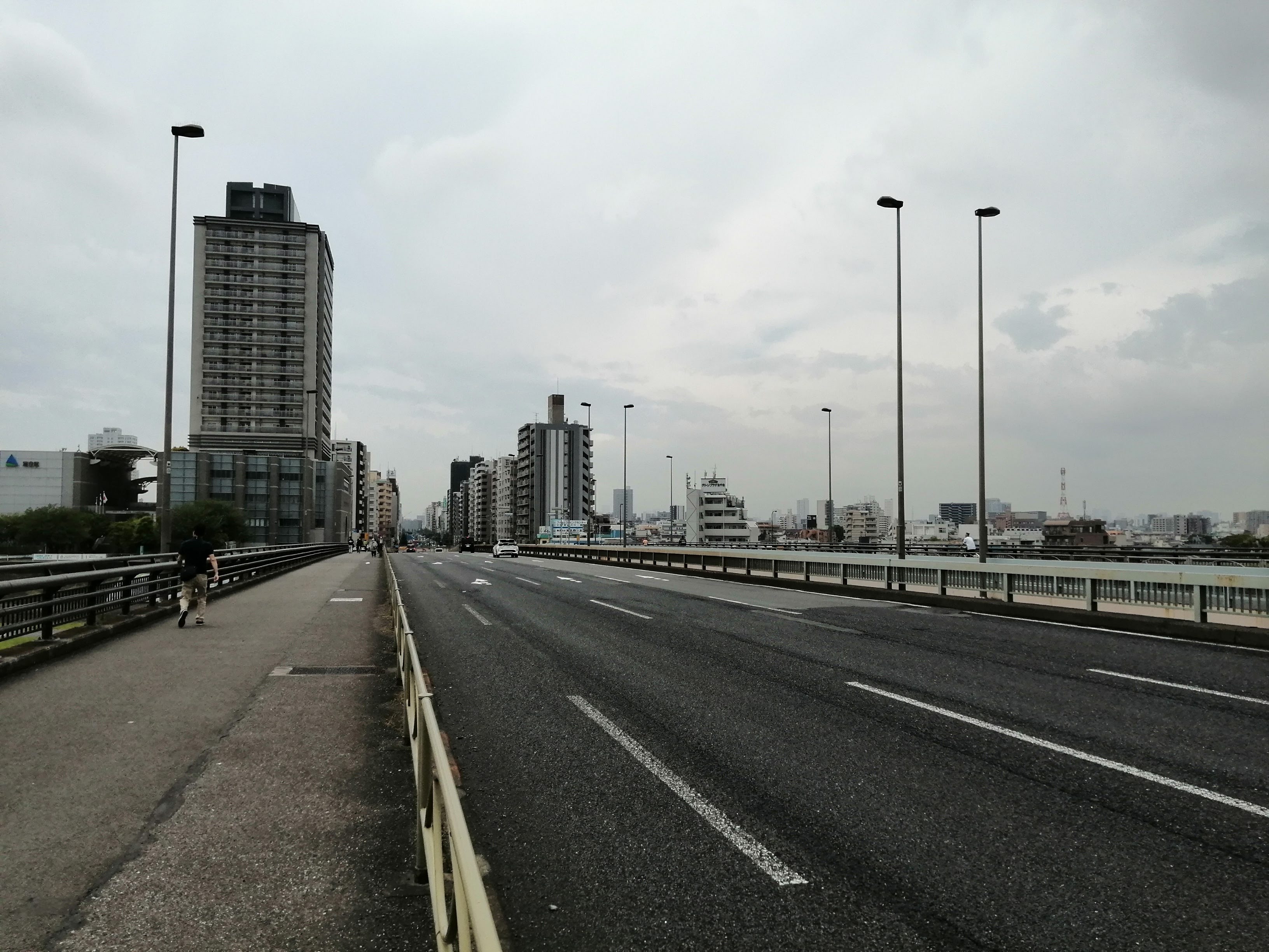 河川と高架道路の交差