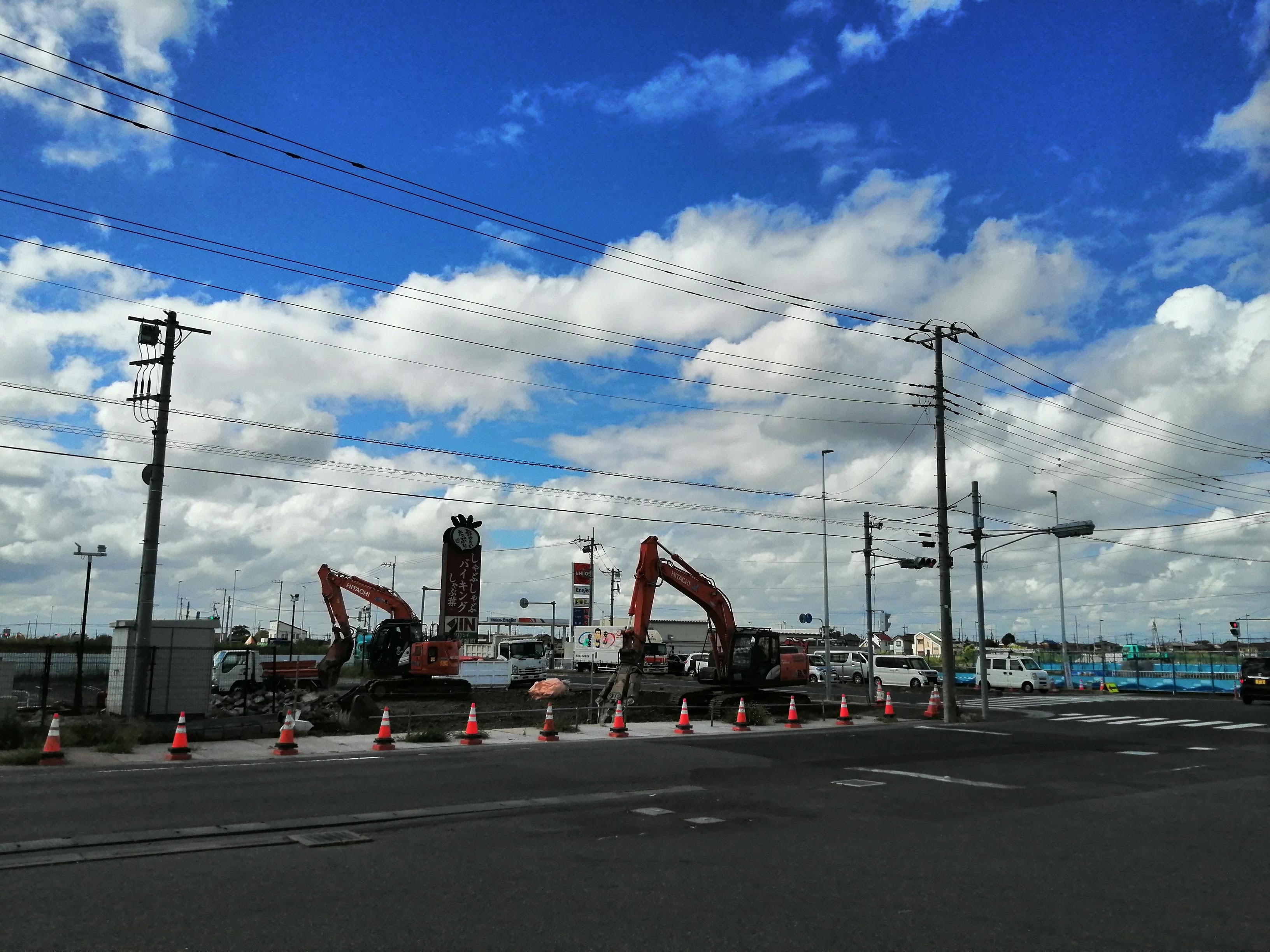 解体作業中の敷地