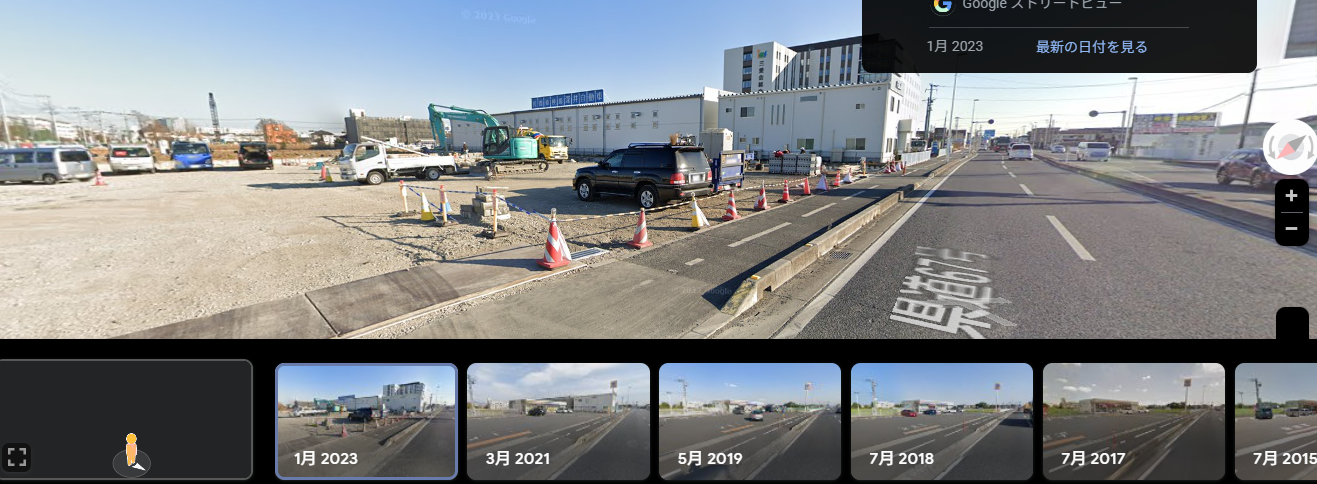 区画整理された通り