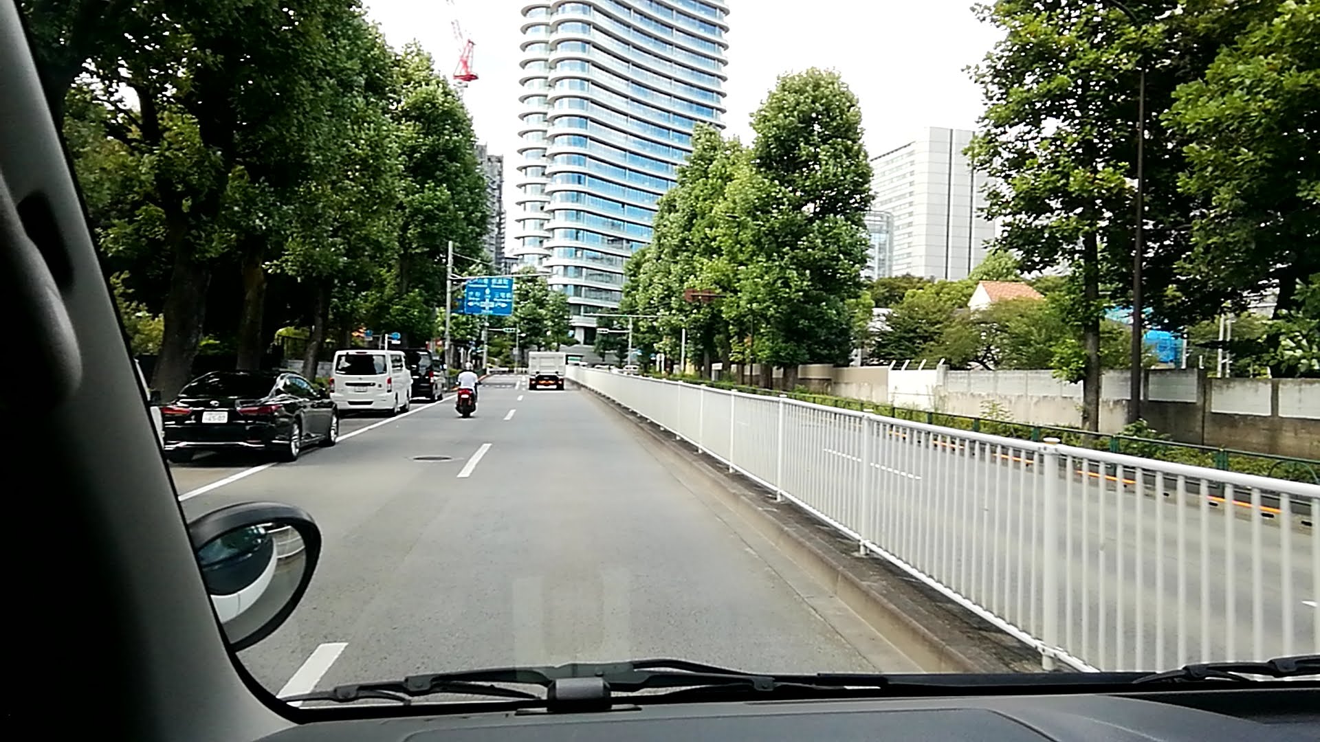 防音壁のある区間