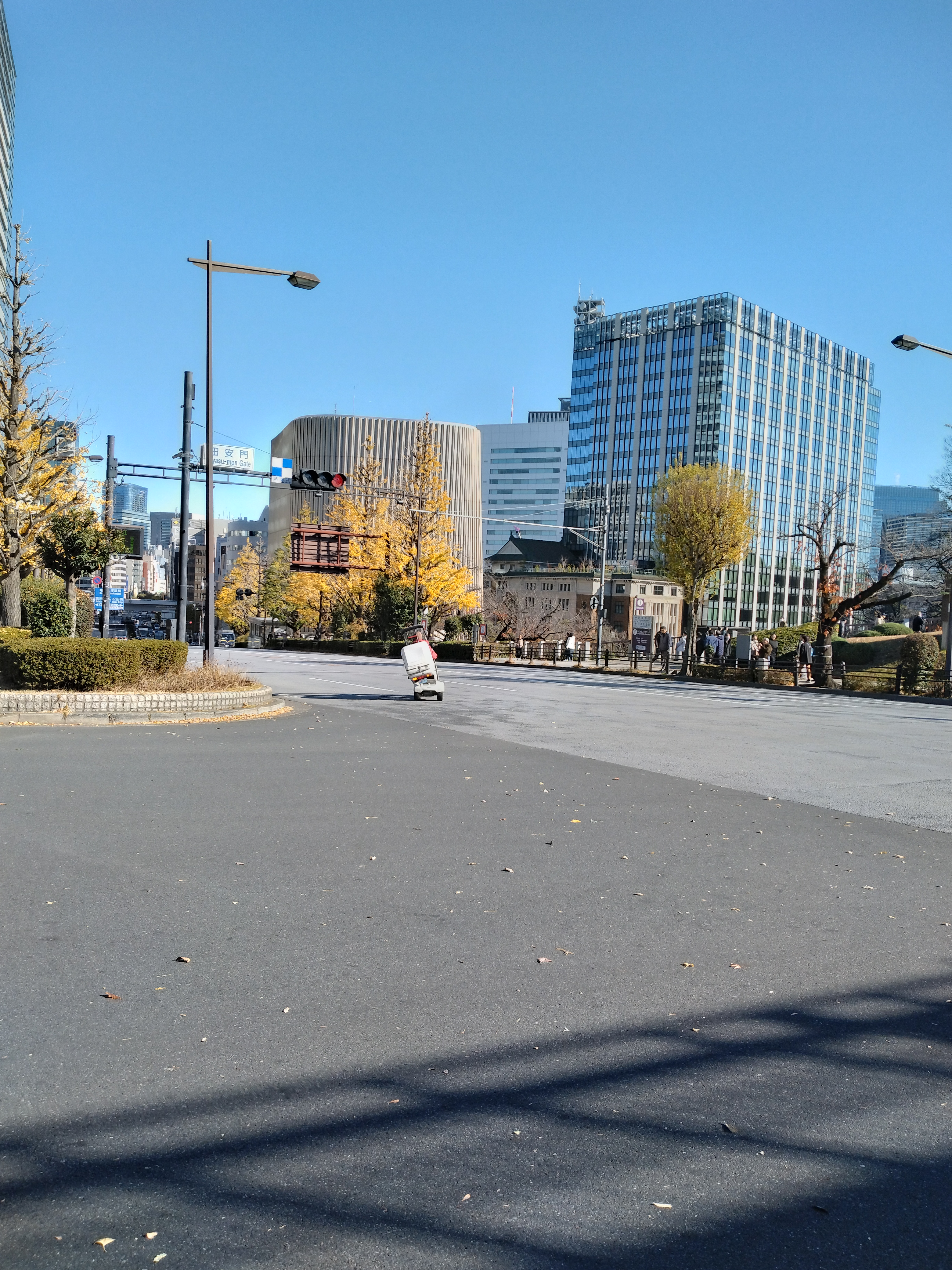 通りに店舗が並ぶ商店街です。