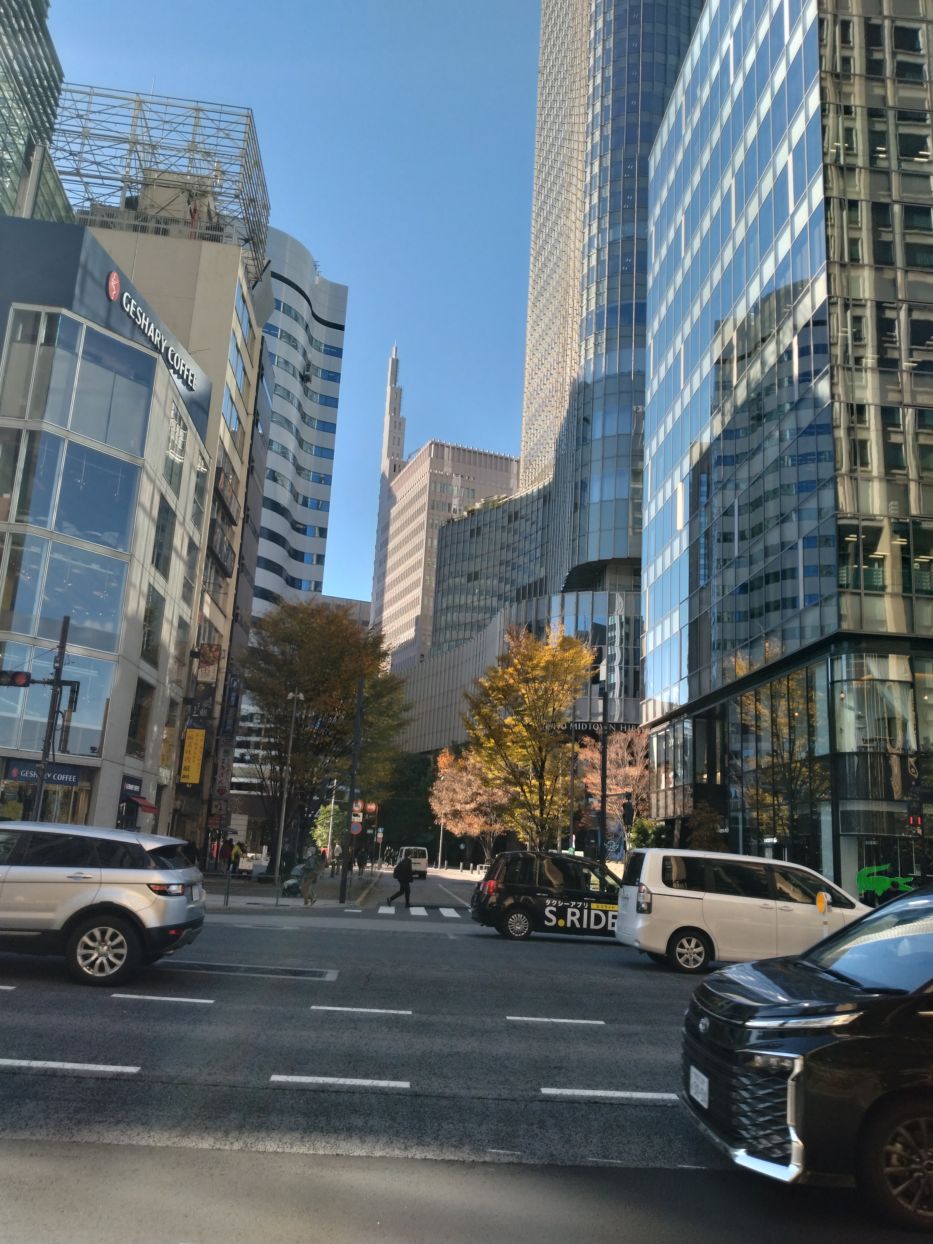 高架と交差点が重なる都市的景観です。