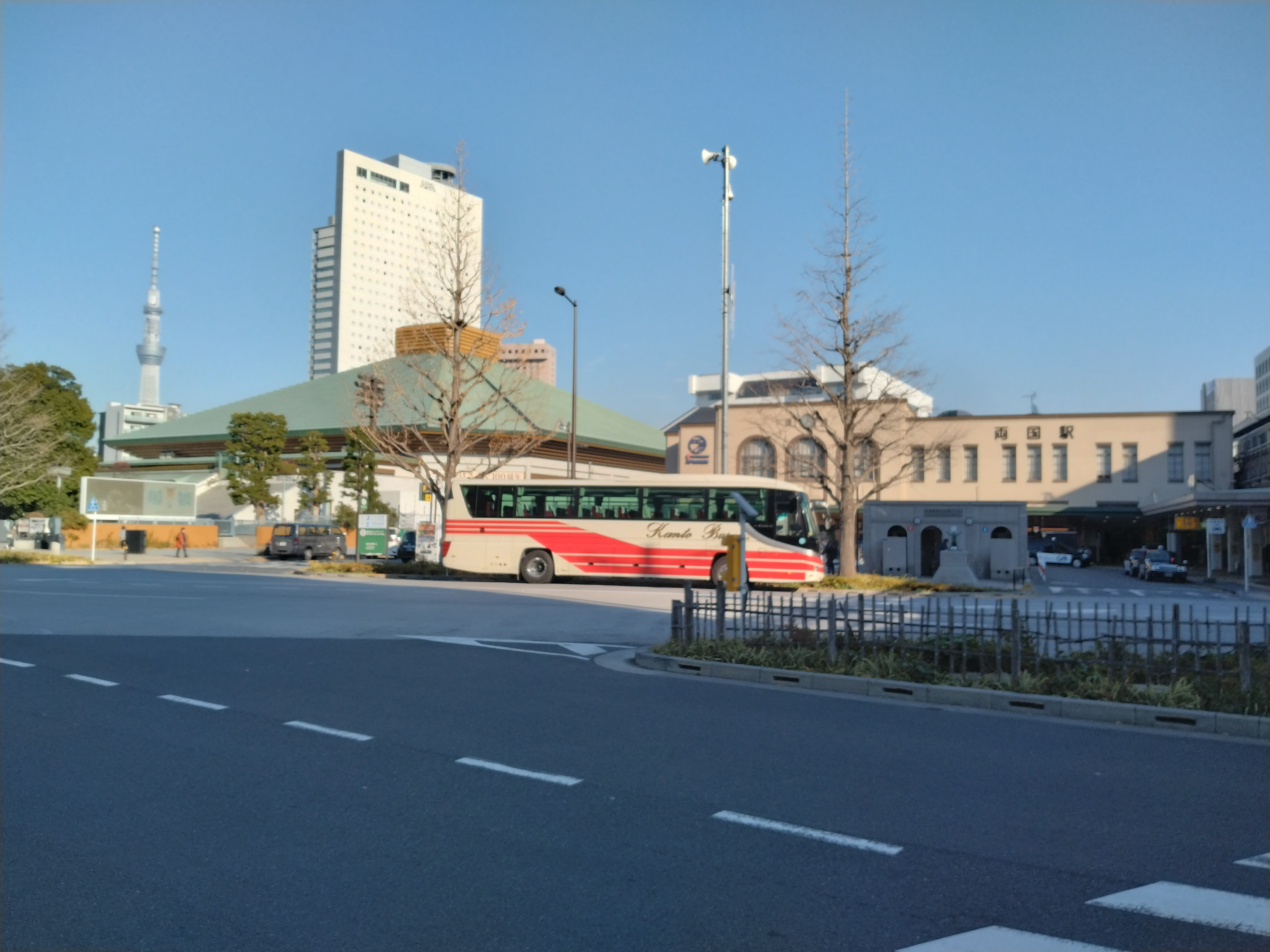 国技館北側の道路景観